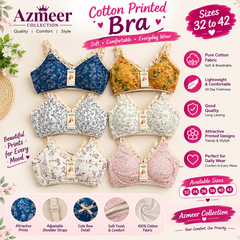 Premium Cotton Printed Bra for Women – Soft & Comfortable