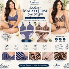 Ladies Malayi Jarsi Soft Bra & Panty Set